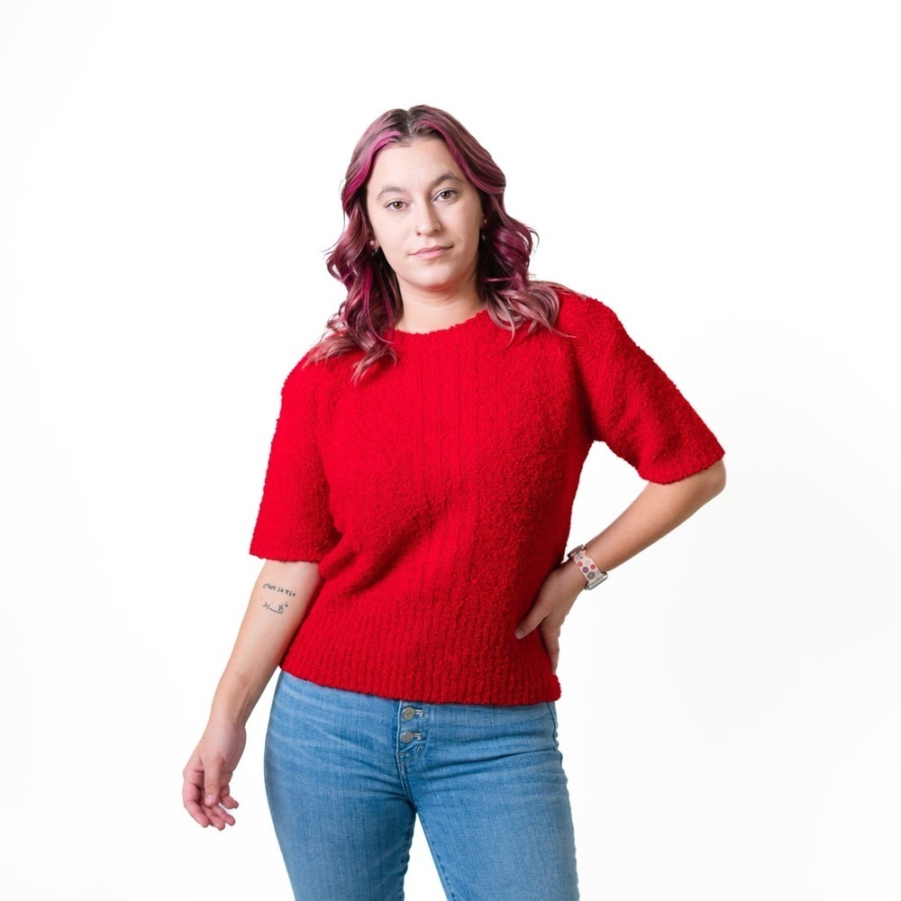 Vintage Beldoch Popper Red Sweater